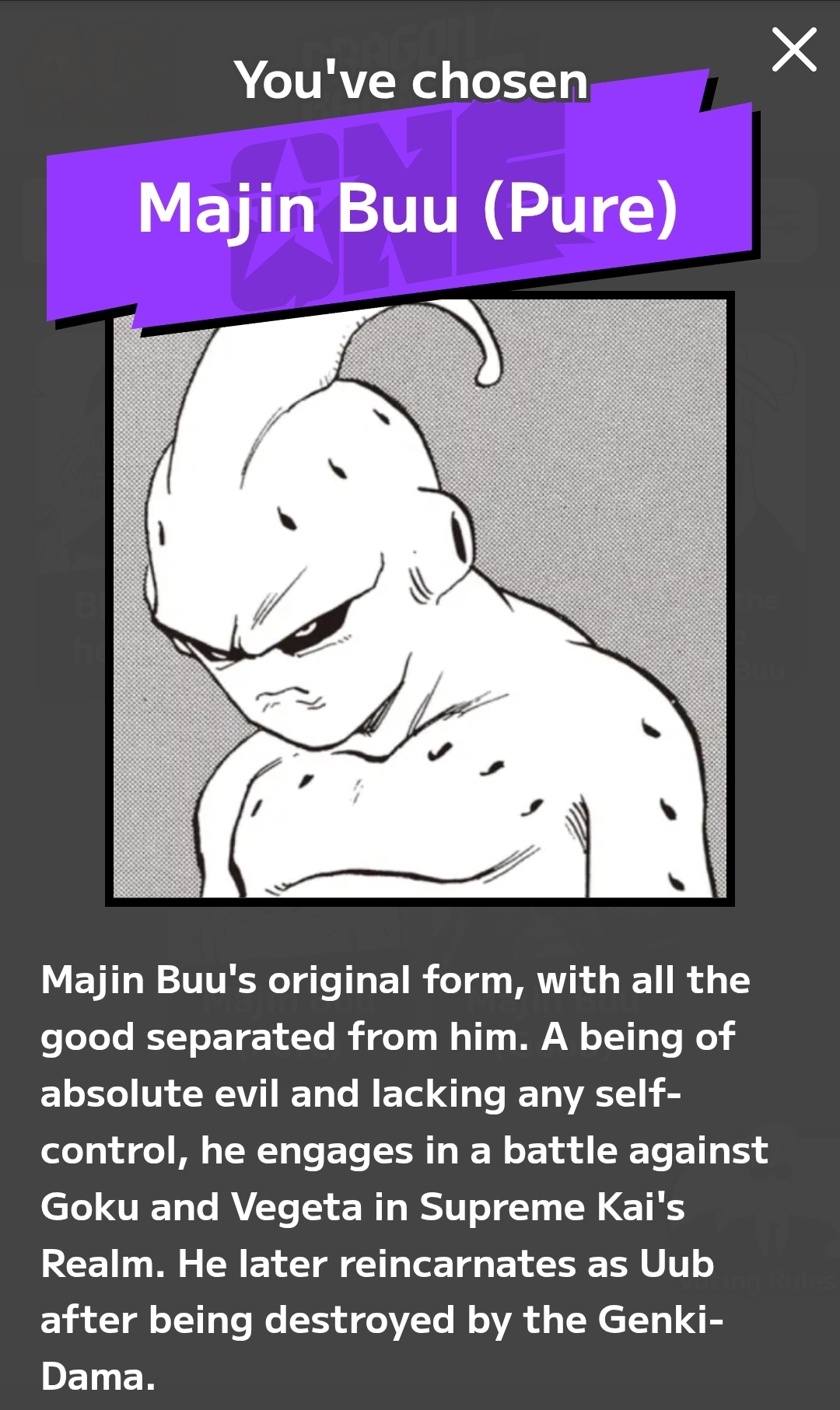 Dragon Ball The One: Worldwide Character Popularity Poll https://db1.dragon-ball-official.com/en/select/