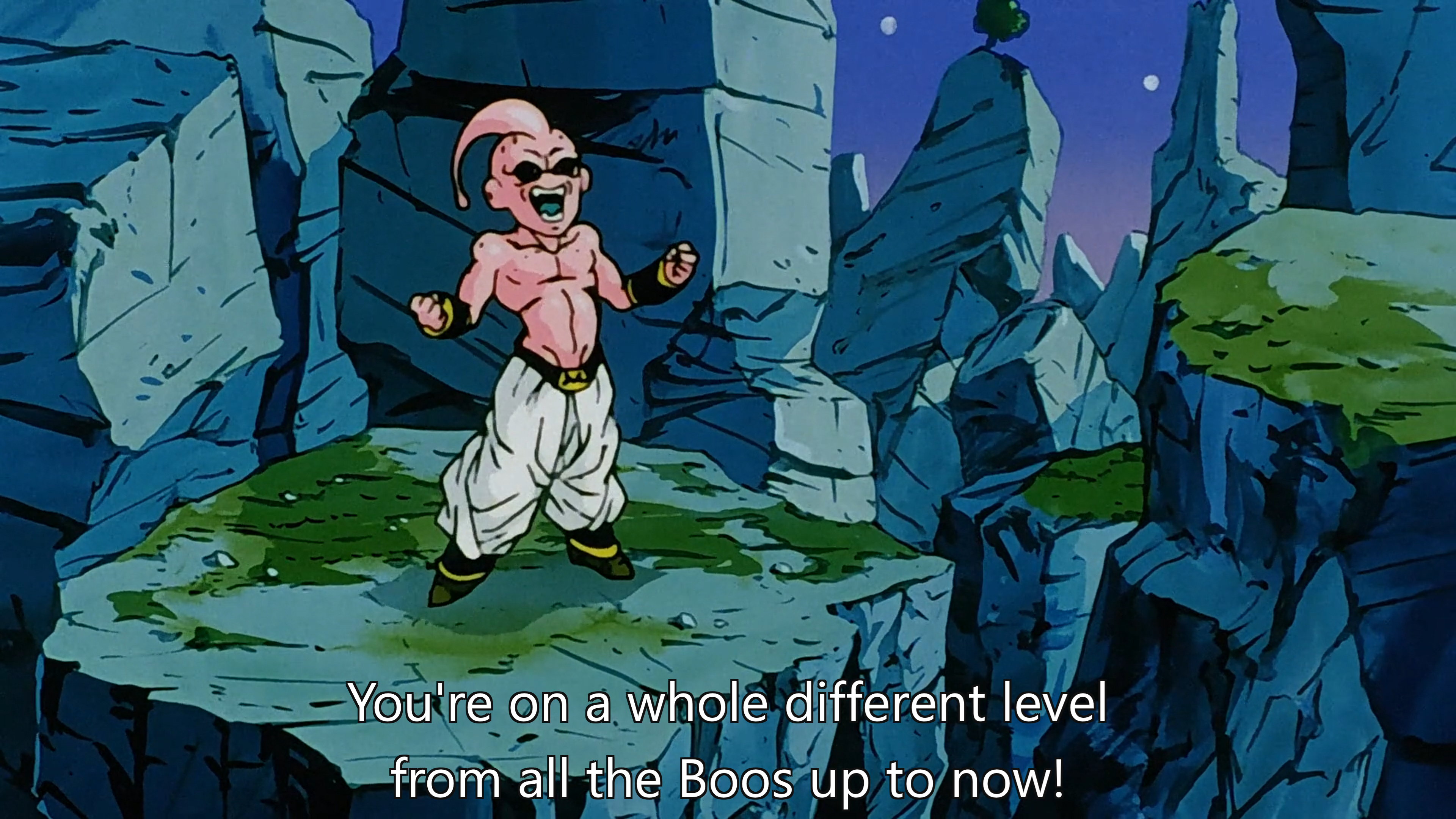 Spoken by Goku in Dragon Ball Z episode 279 and then repeated in the opening of episode 280