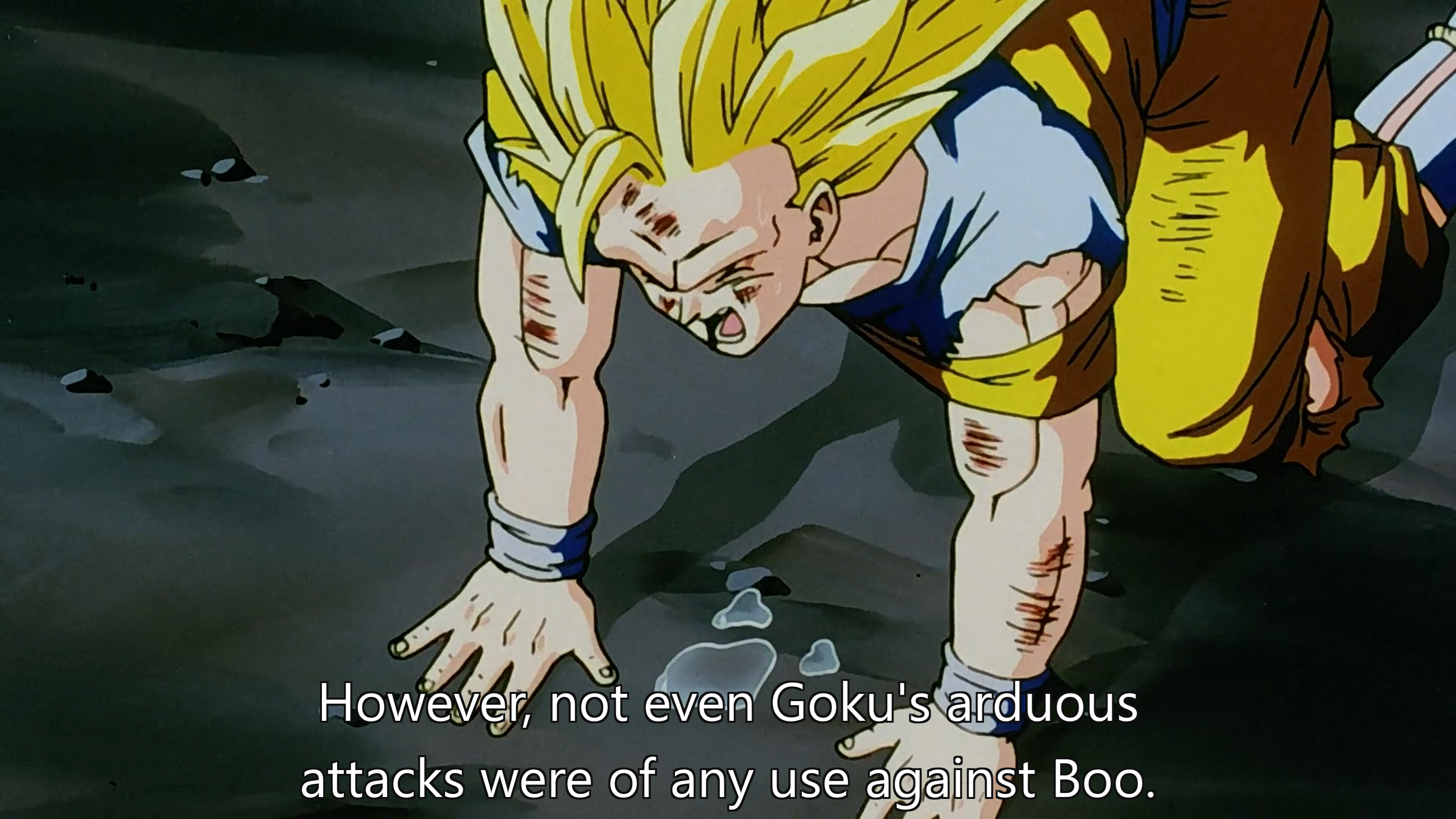 Spoken by the narrator in Dragon Ball Z episode