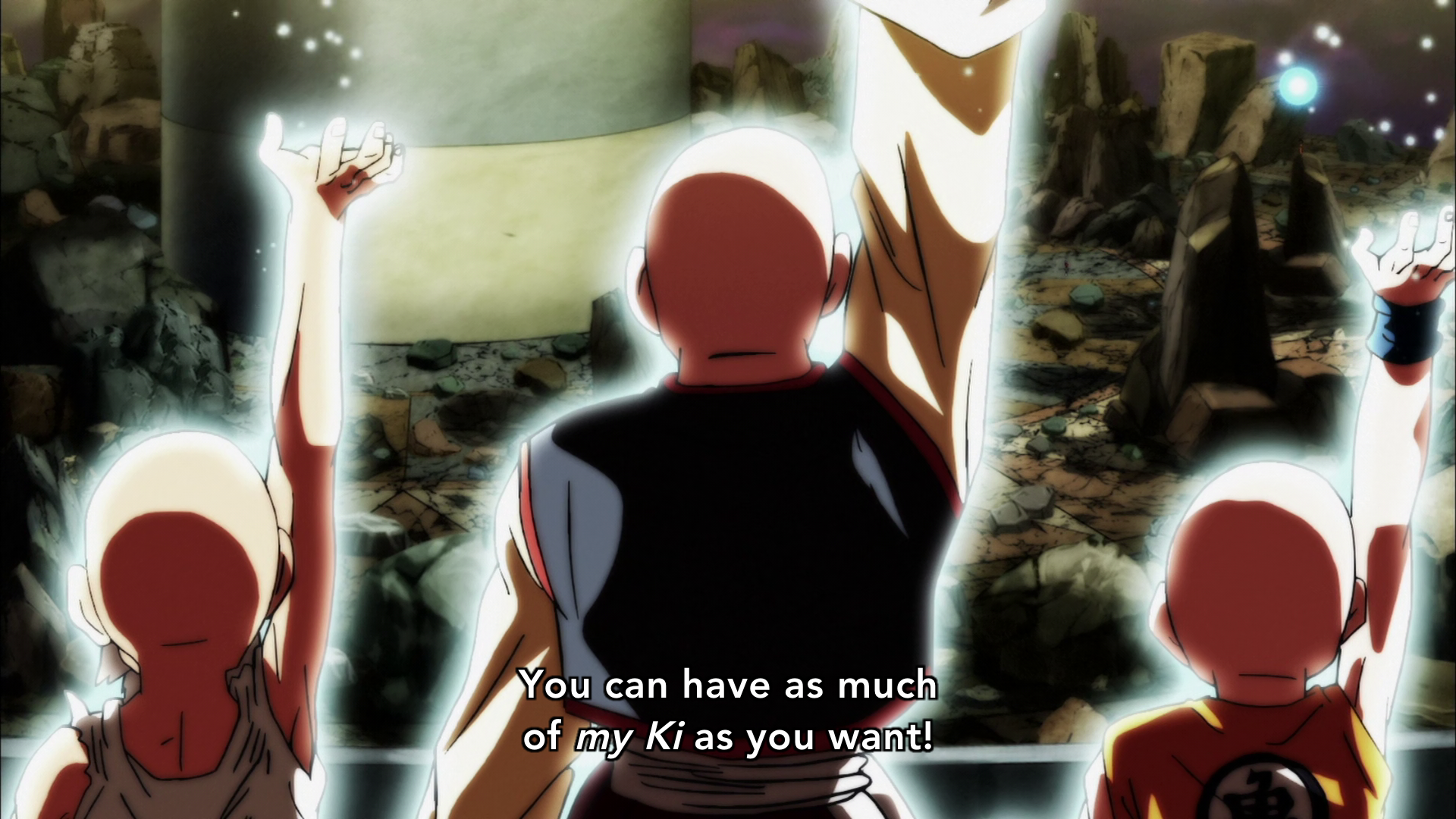 Spoken by Kame-Sennin in Dragon Ball Super episode 109