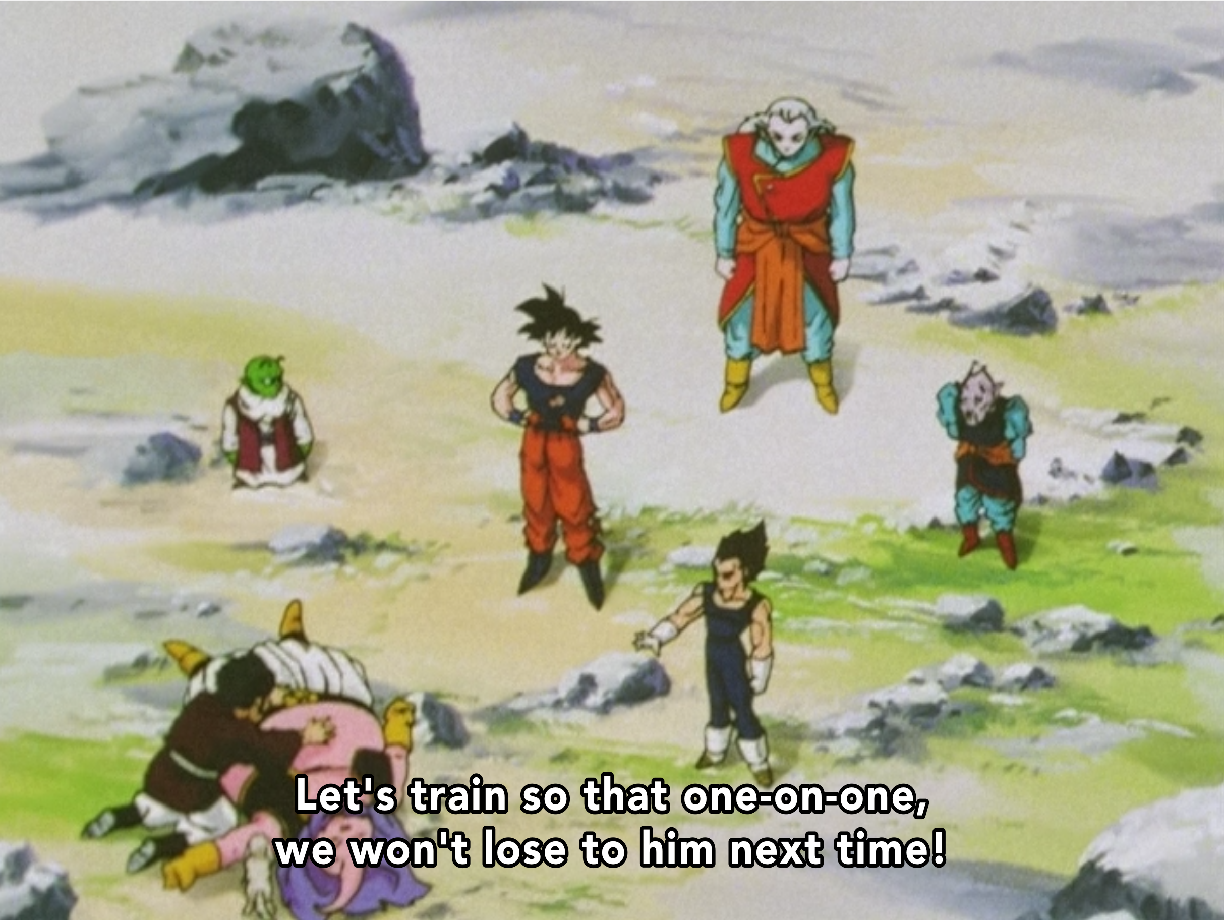 Spoken by Goku in Dragon Ball Z episode 287