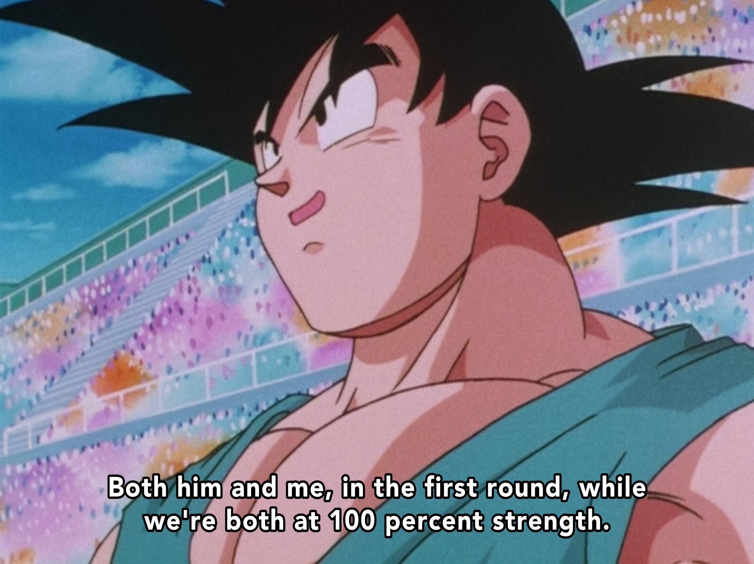 Spoken by Goku in Dragon Ball Z episode 290