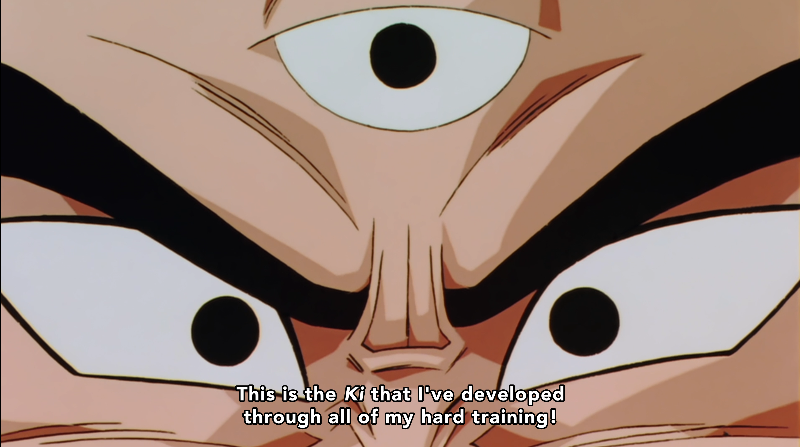 Spoken by Tenshinhan in Dragon Ball Kai episode 163