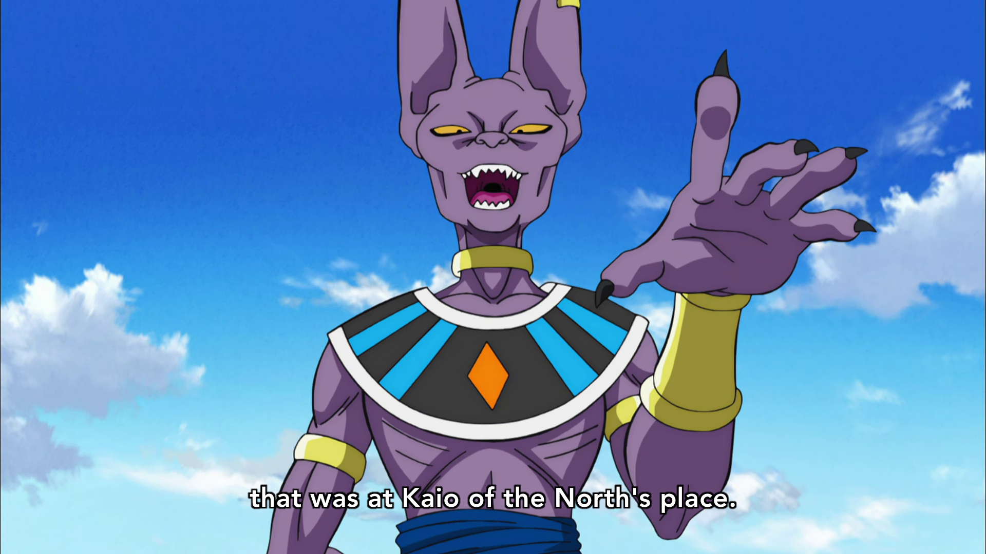 Dragon Ball Super episode 8. Beerus compares Vegeta to Goku, not Gohan.