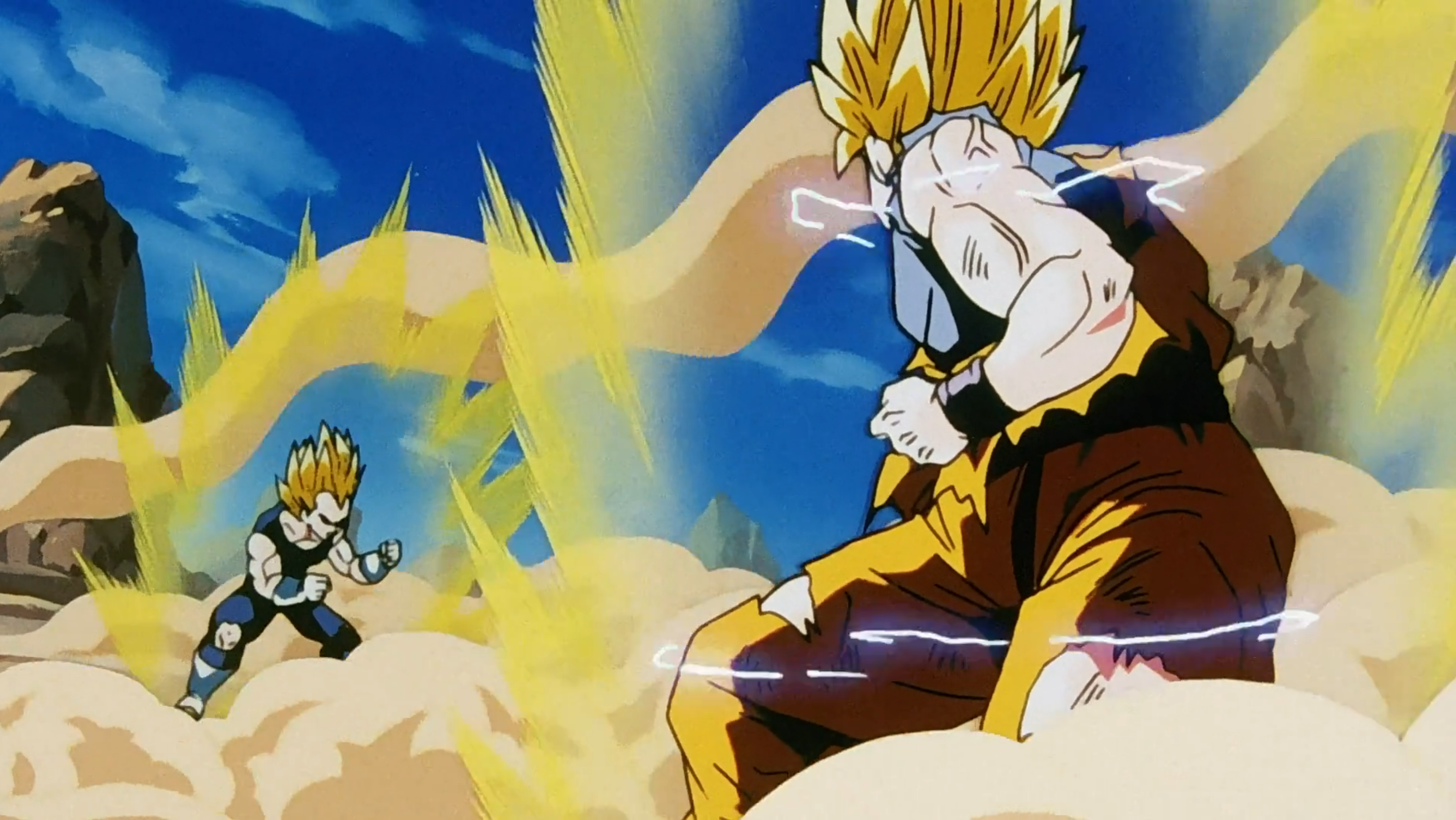Super Saiyan 2 Goku and Vegeta in Dragon Ball Z episode 233