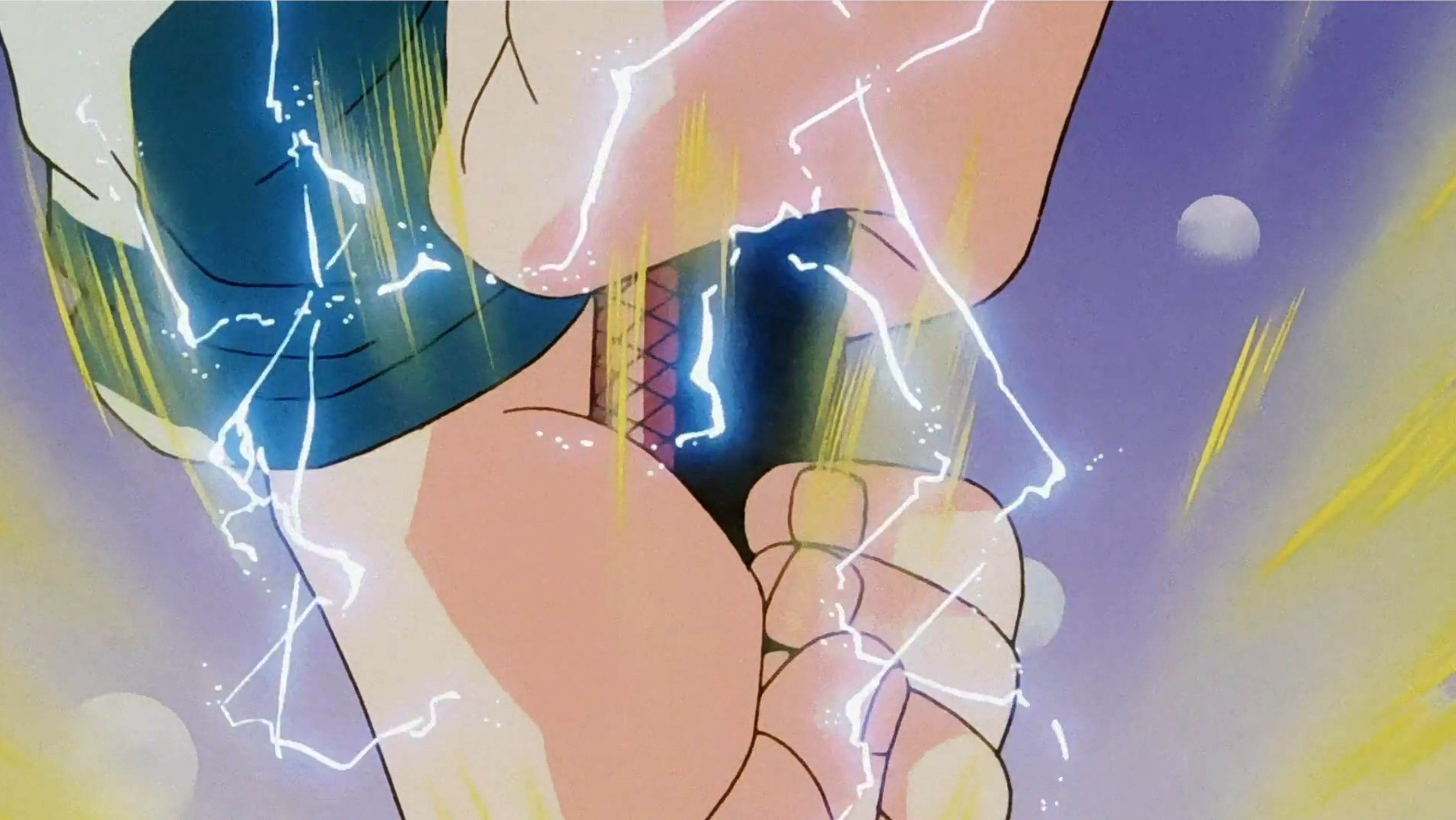 A filler detail of Gohan trying to tap into Super Saiyan 2 in Dragon Ball Z episode 243