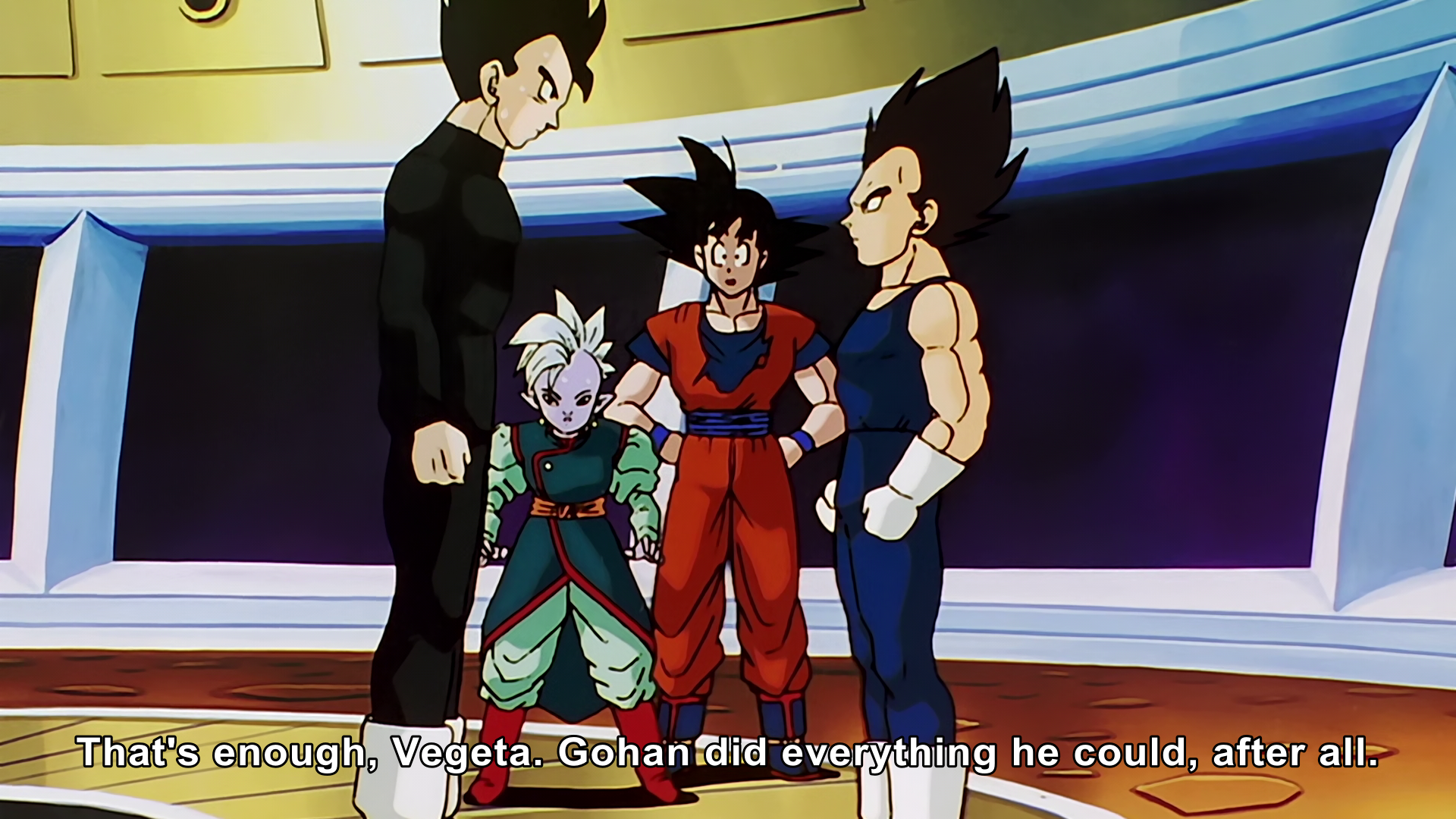 Spoken by Goku in Dragon Ball Kai episode 113