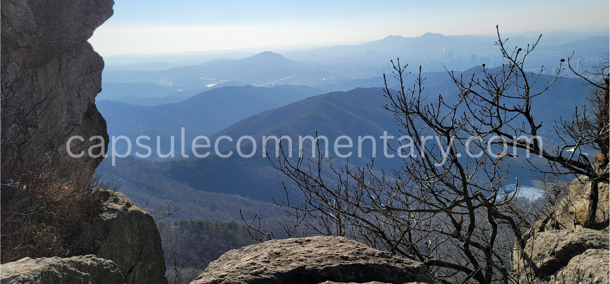 청계산 진짜 정상에서 본 풍경 View from the real summit of Cheonggyesan