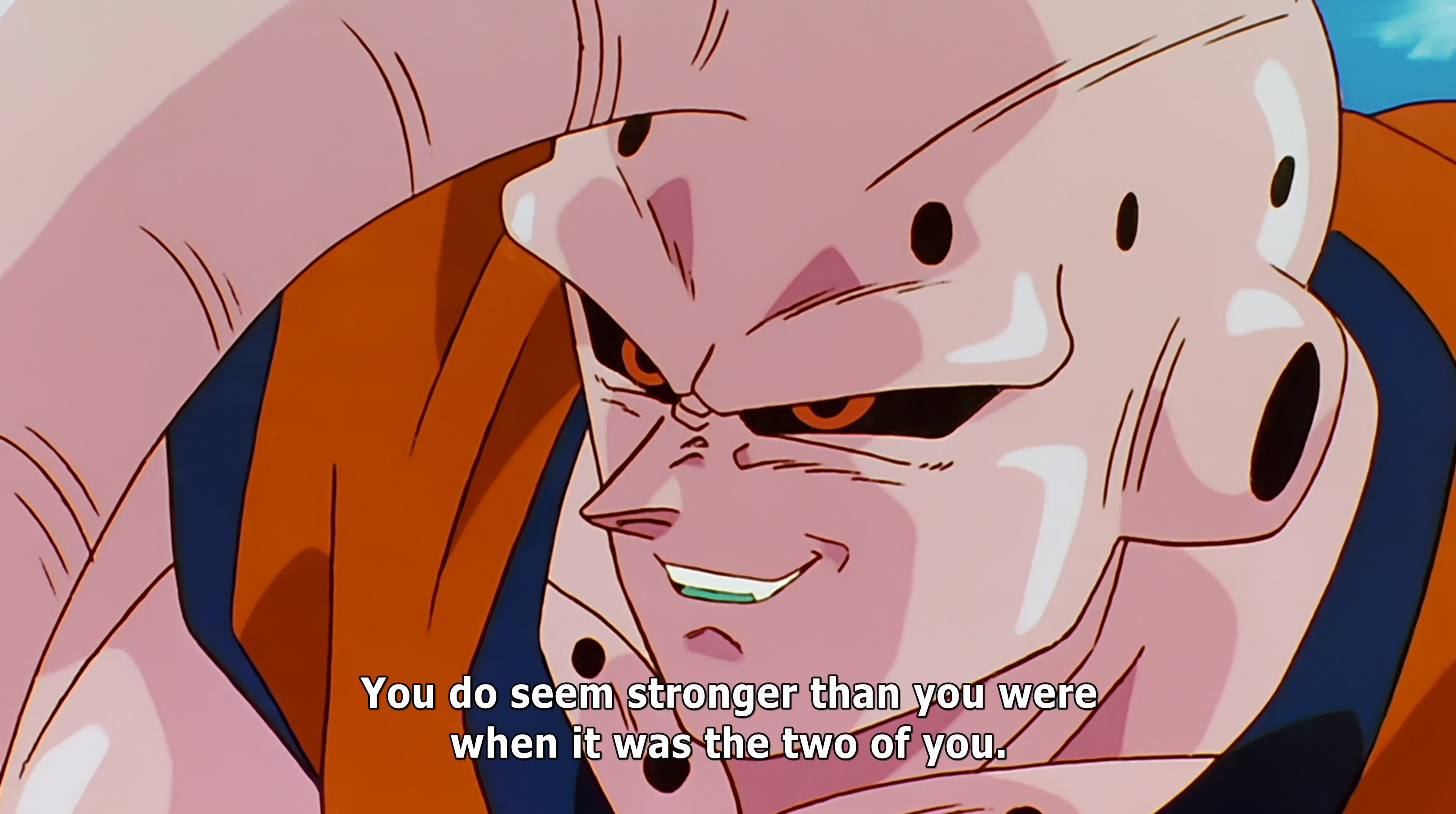 Buuhan speaking to Vegito in Dragon Ball Kai episode 153