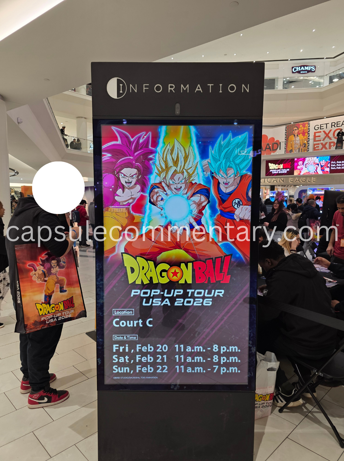 Dragon Ball Pop-Up Tour USA 2026 at the American Dream Mall in East Rutherford, New Jersey