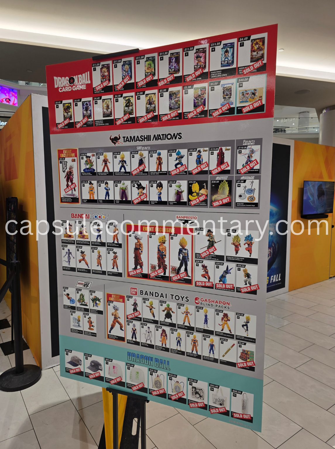 Dragon Ball Pop-Up Tour USA 2026 at the American Dream Mall in East Rutherford, New Jersey